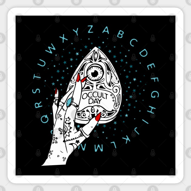 Occult Day, spirit board planchette Sticker by HolidayBug